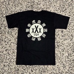 10.DEEP Men's Tee Shirt Short Sleeve Black White Dojo Graphic Size Small